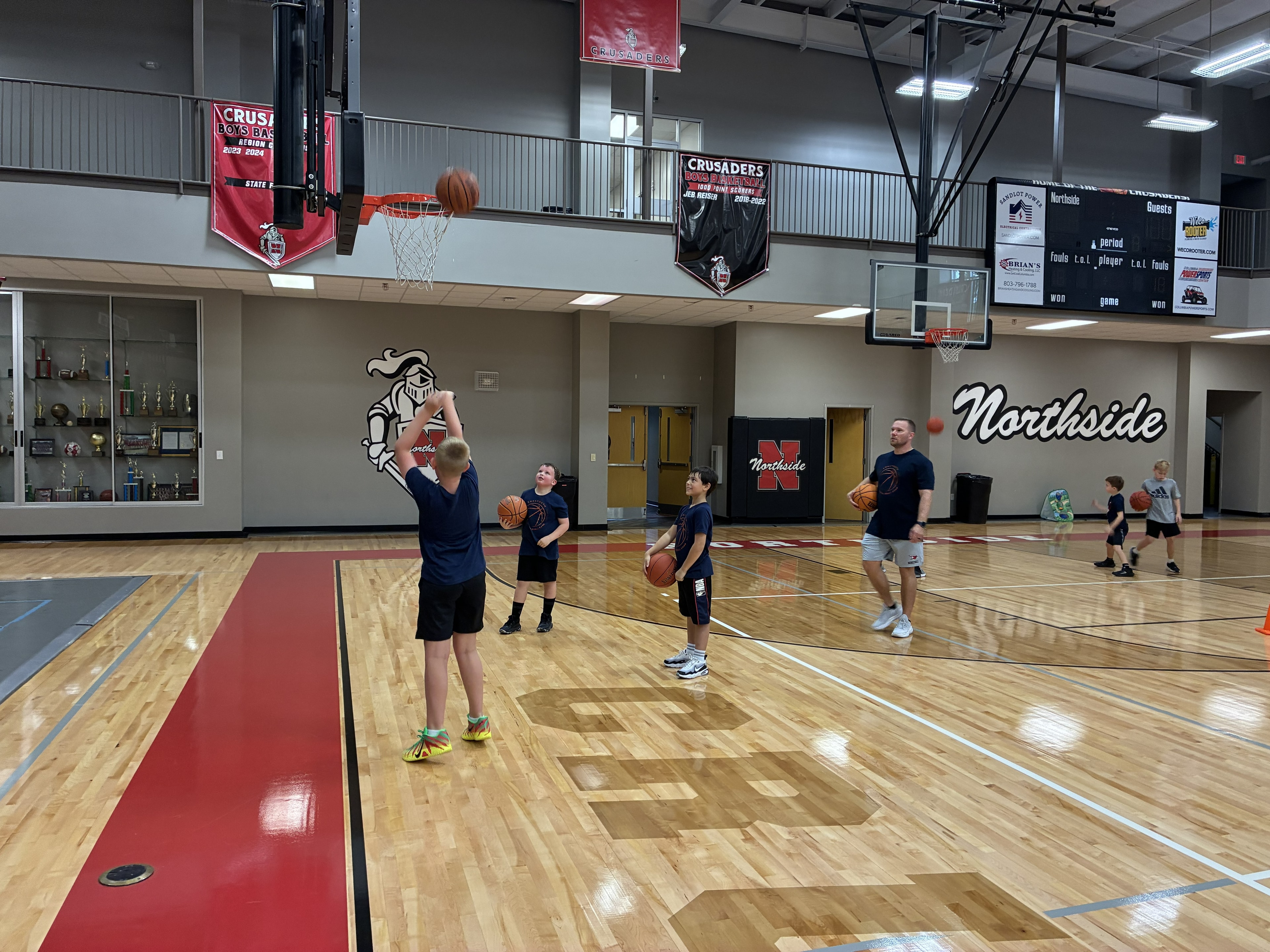 CBA4Youth athletes practicing at Northside gymnasium