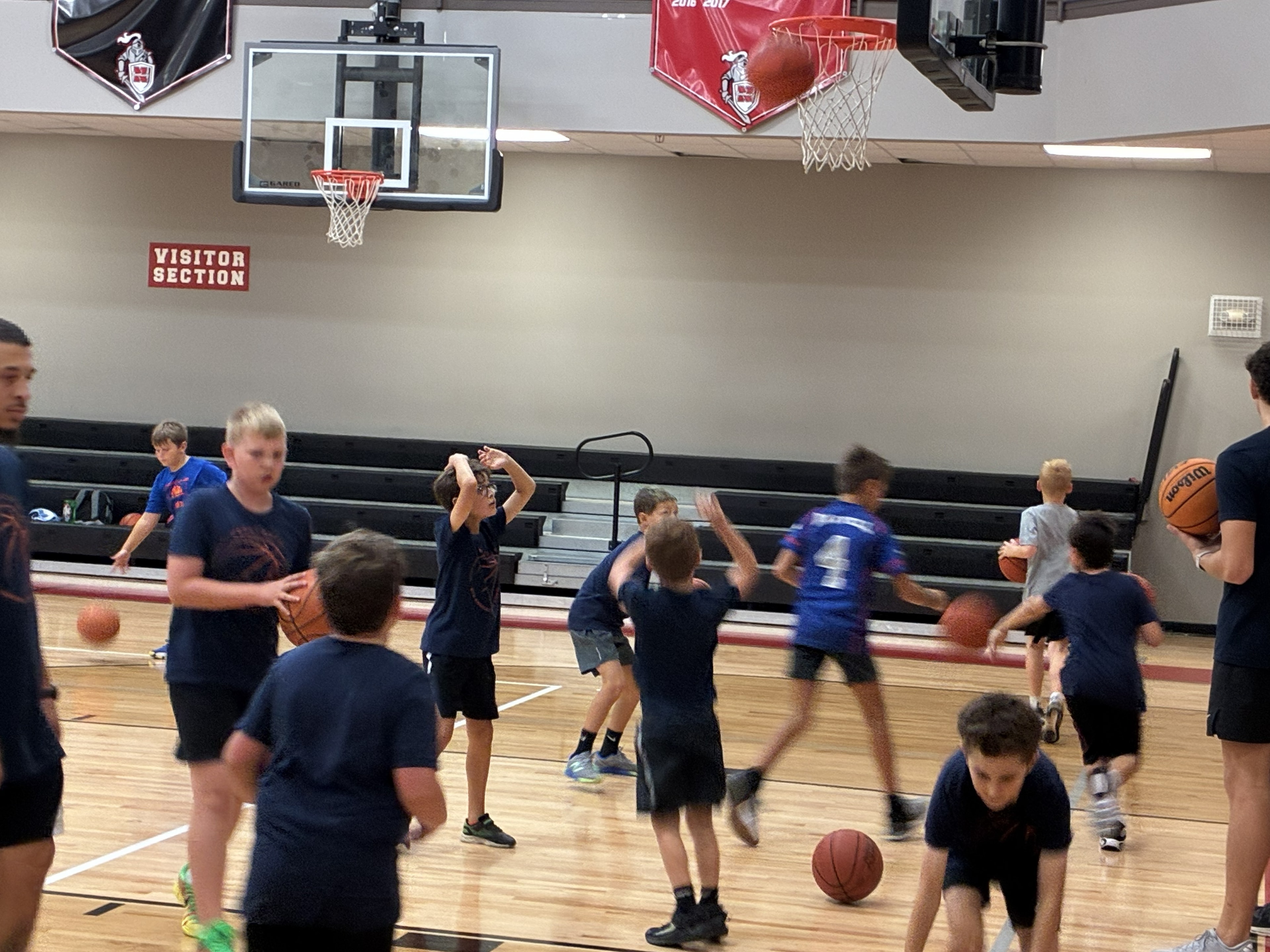 CBA4Youth camp participants on the court